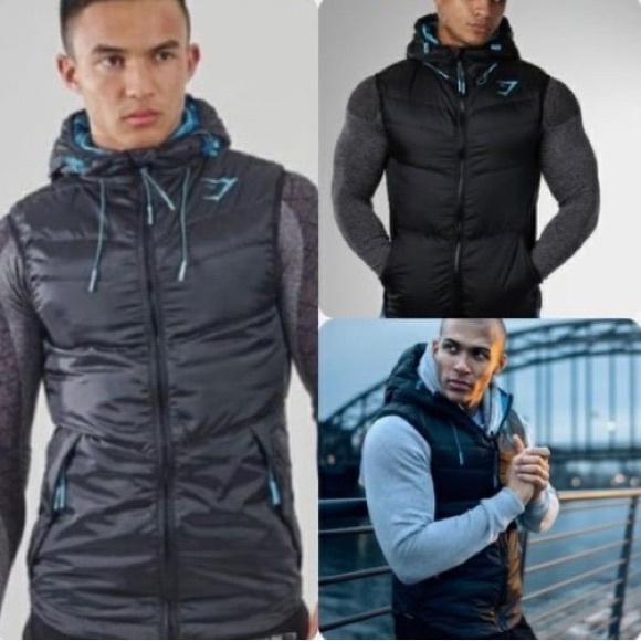 Gymshark Black Down Puffer Vest - Picture 1 of 8